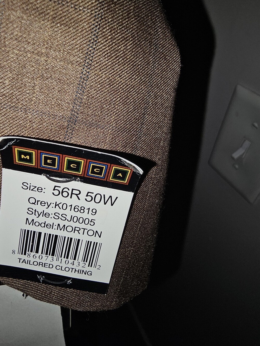 MECCA Tailored 2 Piece Mens Brown Suit - Picture 6 of 7